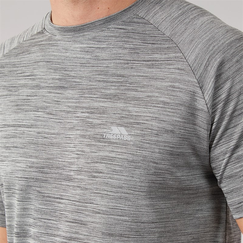 Trespass Mens Leecana Tech T-Shirt Grey Marl - Image 3