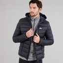 Trespass Mens Mikail Micro Padded Hooded Jacket Black