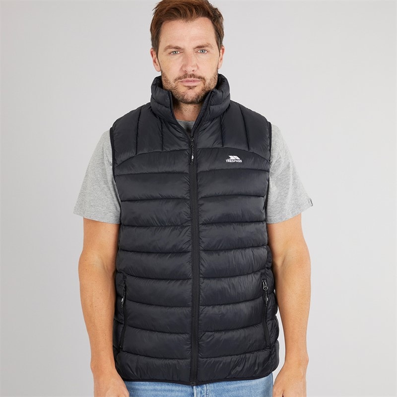 Trespass Mens Fergal Micro Padded Gilet Vest Black - Image 3