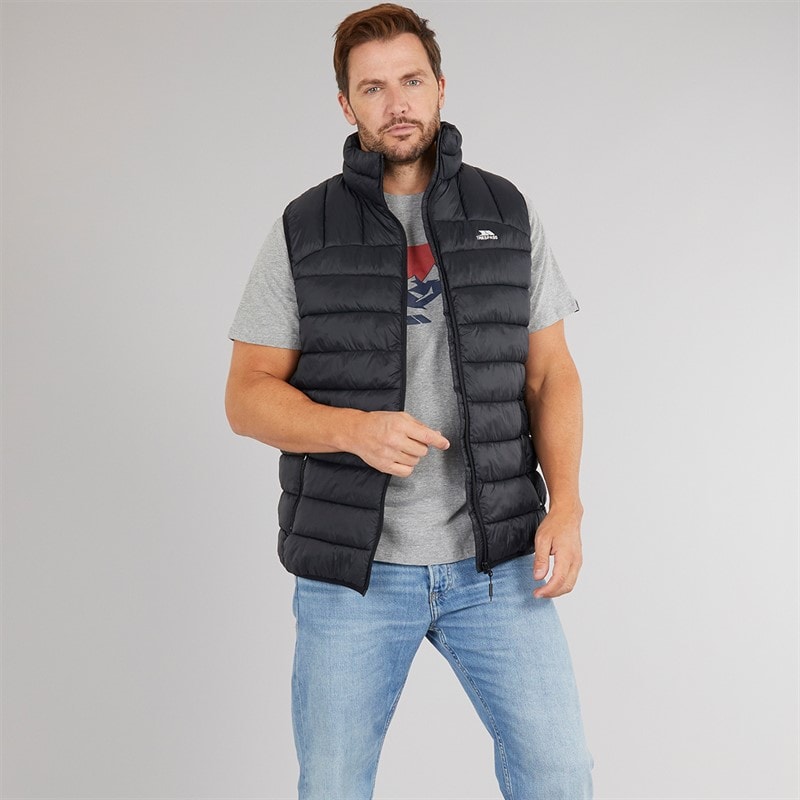 Trespass Mens Fergal Micro Padded Gilet Vest Black - Image 4