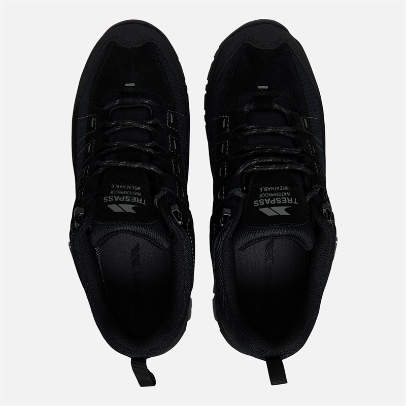 Trespass Mens Scarp Waterproof Walking Shoes Black - Image 4