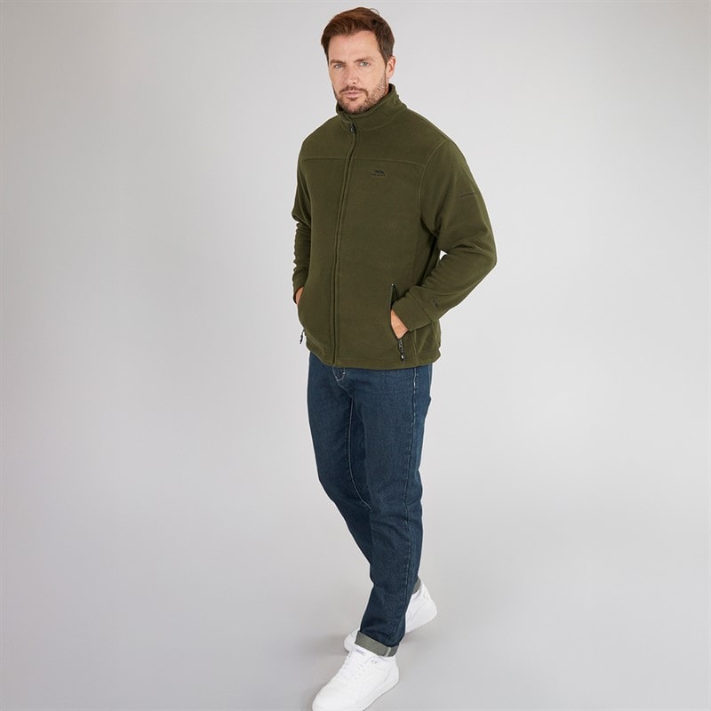 Trespass Mens Bernal Full Zip Fleece Jacket Dark Vine - Image 4