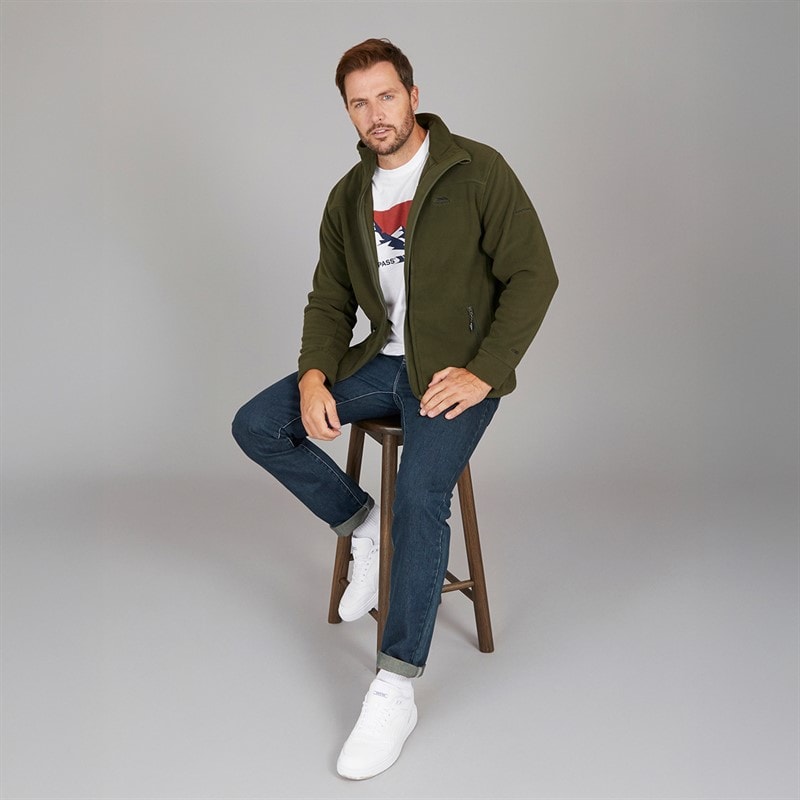 Trespass Mens Bernal Full Zip Fleece Jacket Dark Vine - Image 5