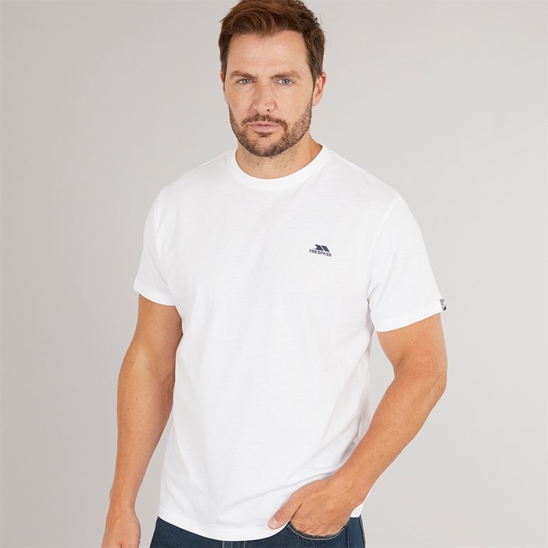 Trespass Mens Svensson Back Logo T-Shirt White - Image 2