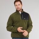 Trespass Mens Mcgeechan 1/2 Zip Micro Fleece Dark Vine