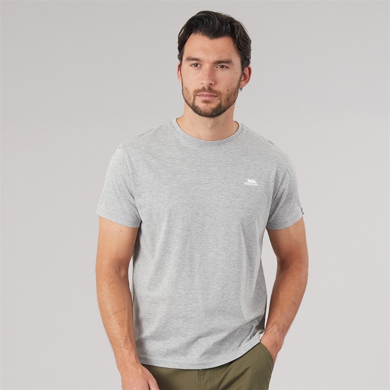 Trespass Mens Svensson Back Logo T-Shirt Grey - Image 2