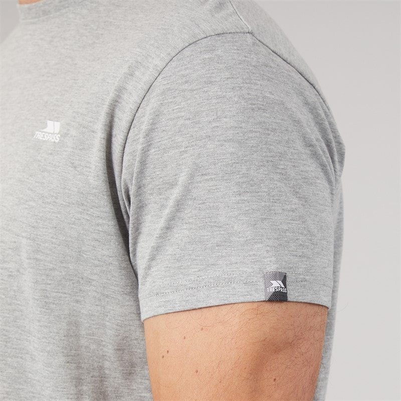 Trespass Mens Svensson Back Logo T-Shirt Grey - Image 5