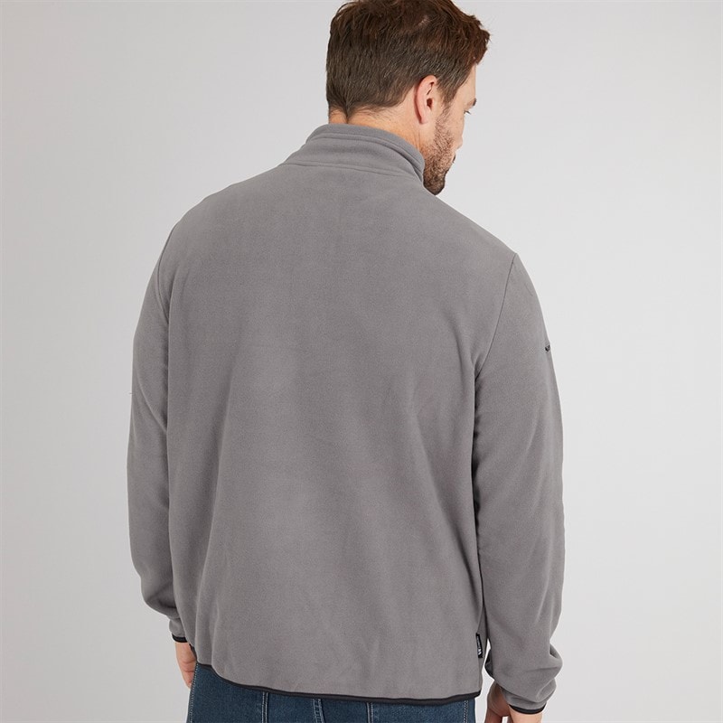 Trespass Mens Mcgeechan 1/2 Zip Micro Fleece Mid Grey - Image 2