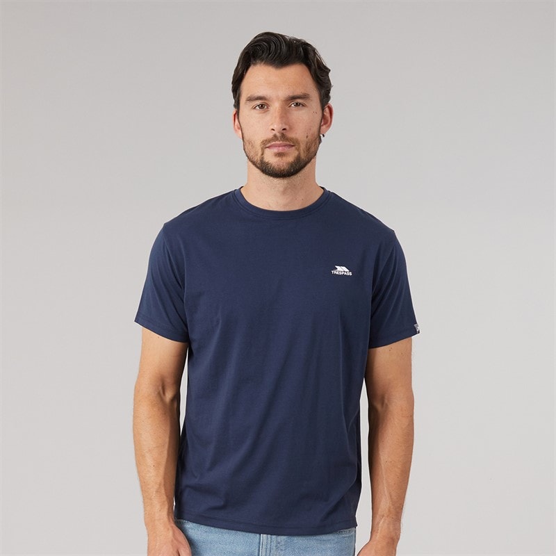 Trespass Mens Svensson Back Logo T-Shirt Navy - Image 2
