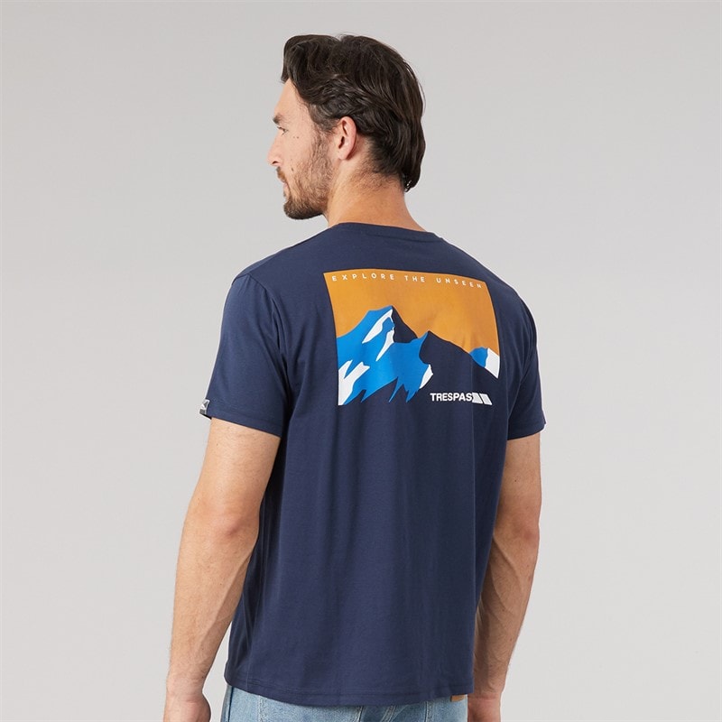 Trespass Mens Svensson Back Logo T-Shirt Navy - Image 3