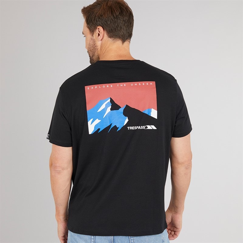 Trespass Mens Svensson Back Logo T-Shirt Black - Image 3