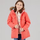 Trespass Girls Larission Insulated Waterproof Parka Soft Orange