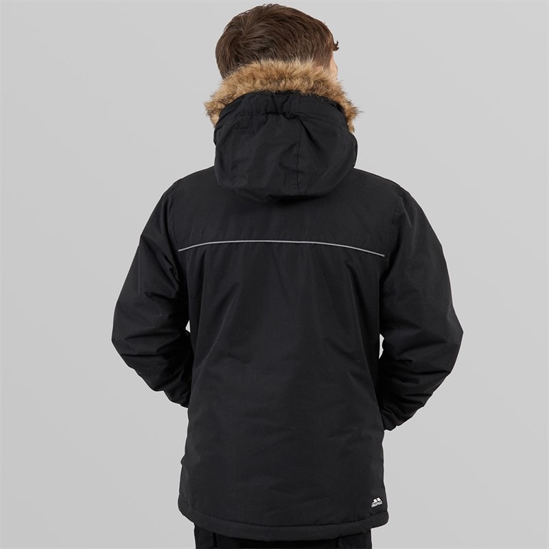 Trespass Junior Boys Upsider Insulated Waterproof Parka Black - Image 2