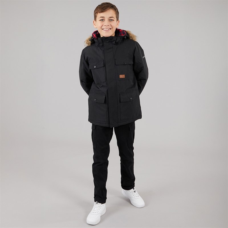 Trespass Junior Boys Upsider Insulated Waterproof Parka Black - Image 4