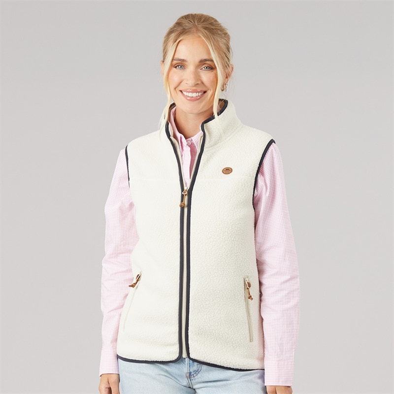 Trespass Womens Pleasance Full Zip Fleece Gilet Ghost - Image 3