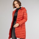 Trespass Womens Briarlea Padded Hooded Long Coat Burnt Orange