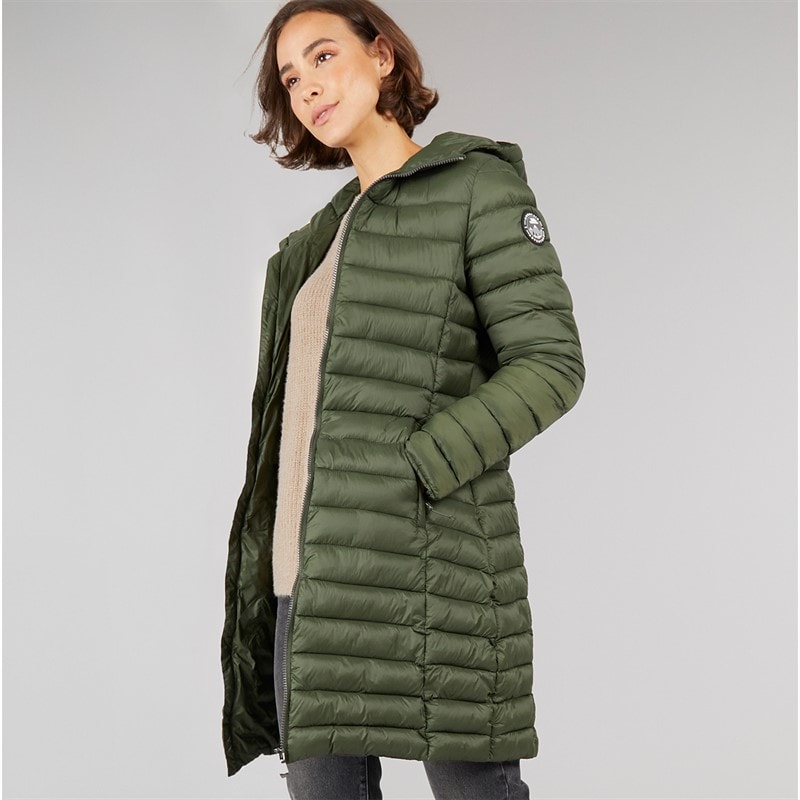 Trespass Womens Briarlea Padded Hooded Long Coat Dark Vine - Image 5