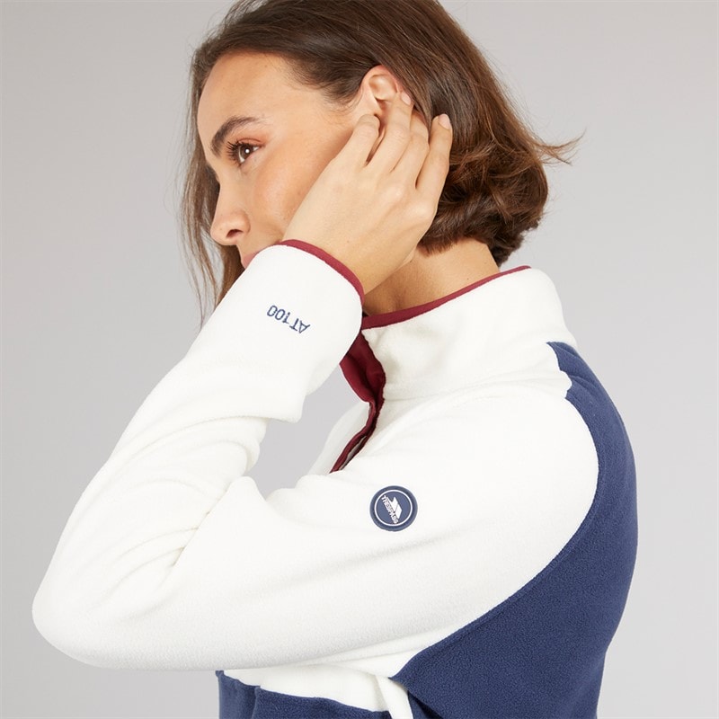 Trespass Womens Abilene Half Button Fleece Ghost - Image 3