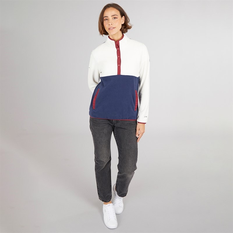 Trespass Womens Abilene Half Button Fleece Ghost - Image 4