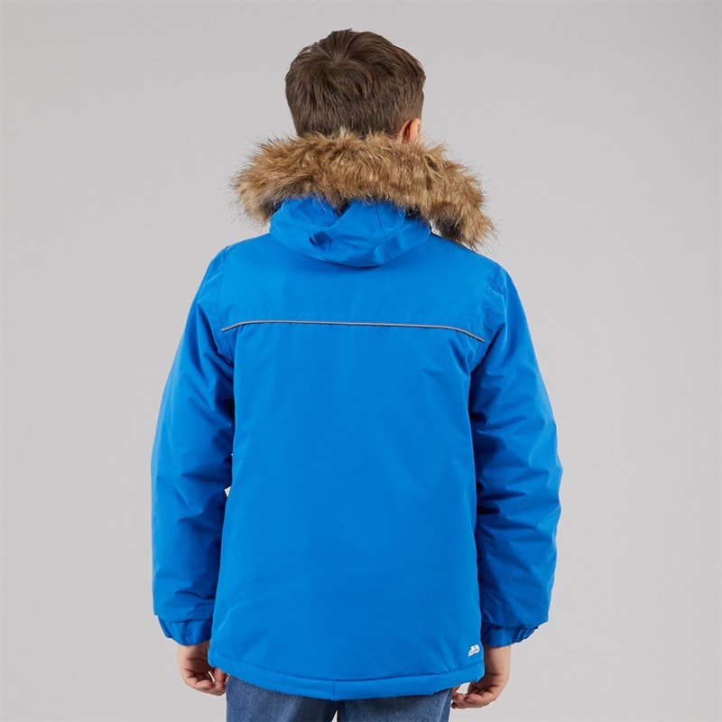 Trespass Boys Upsider Insulated Waterproof Parka Blue - Image 2