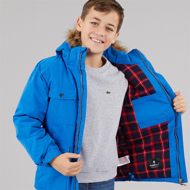 Trespass Boys Upsider Insulated Waterproof Parka Blue - Image 3