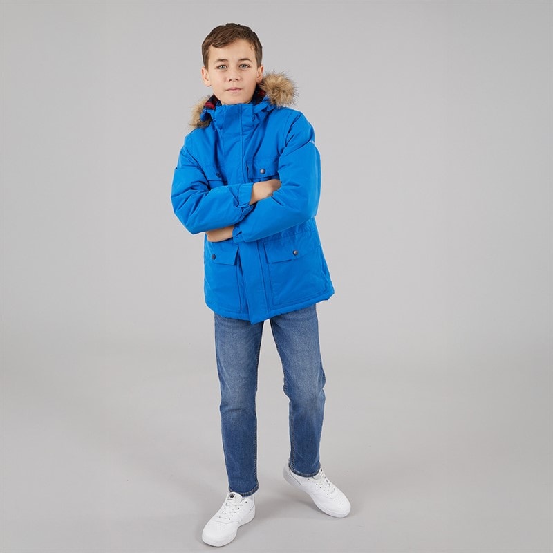 Trespass Boys Upsider Insulated Waterproof Parka Blue - Image 4