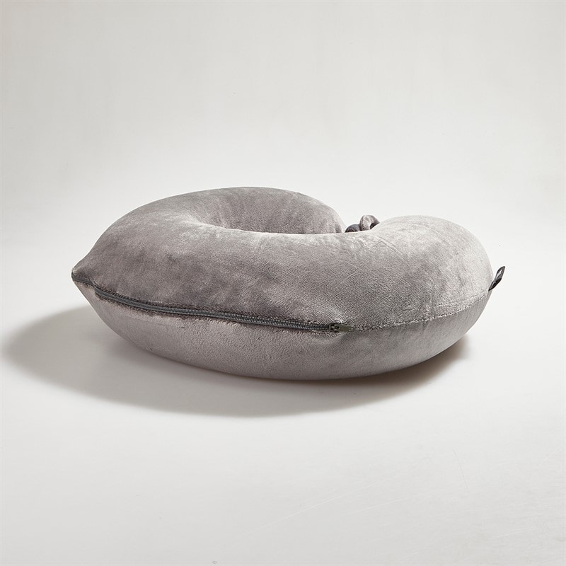 Trespass Memow Memory Foam Travel Pillow Grey - Image 2