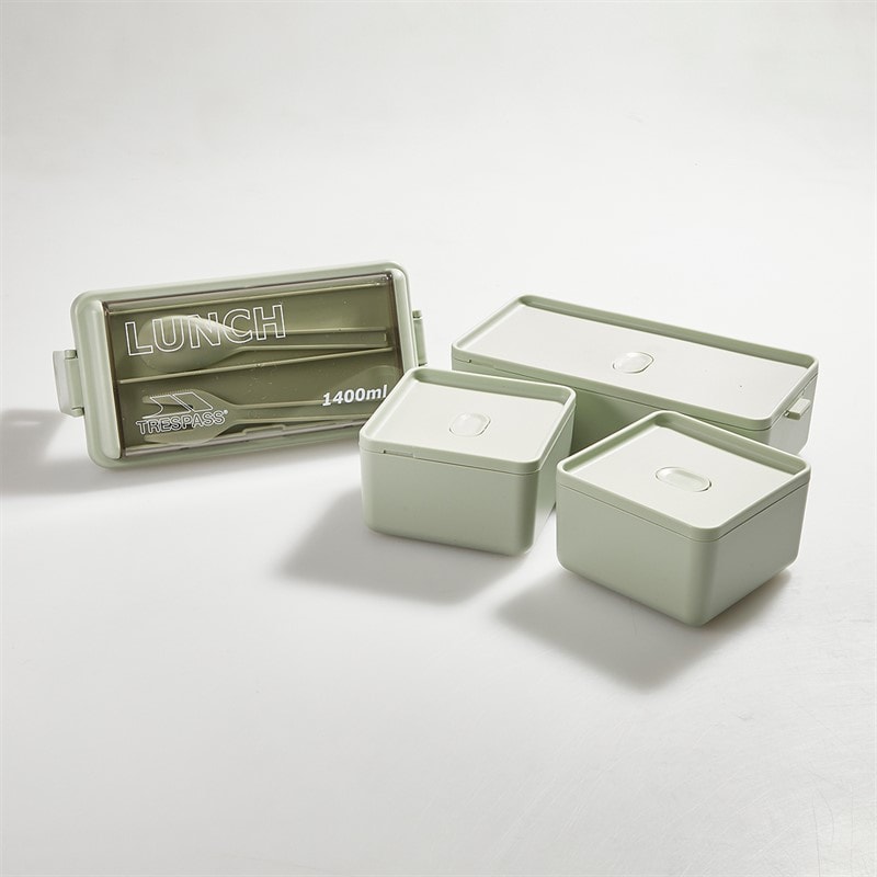 Trespass Bento 1400ml Lunchbox Sage - Image 2