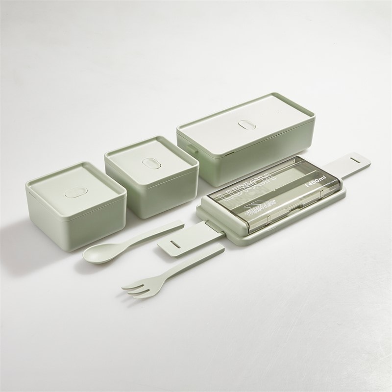 Trespass Bento 1400ml Lunchbox Sage - Image 3