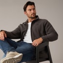 Trespass Mens Bernal Full Zip Fleece Jacket Carbon