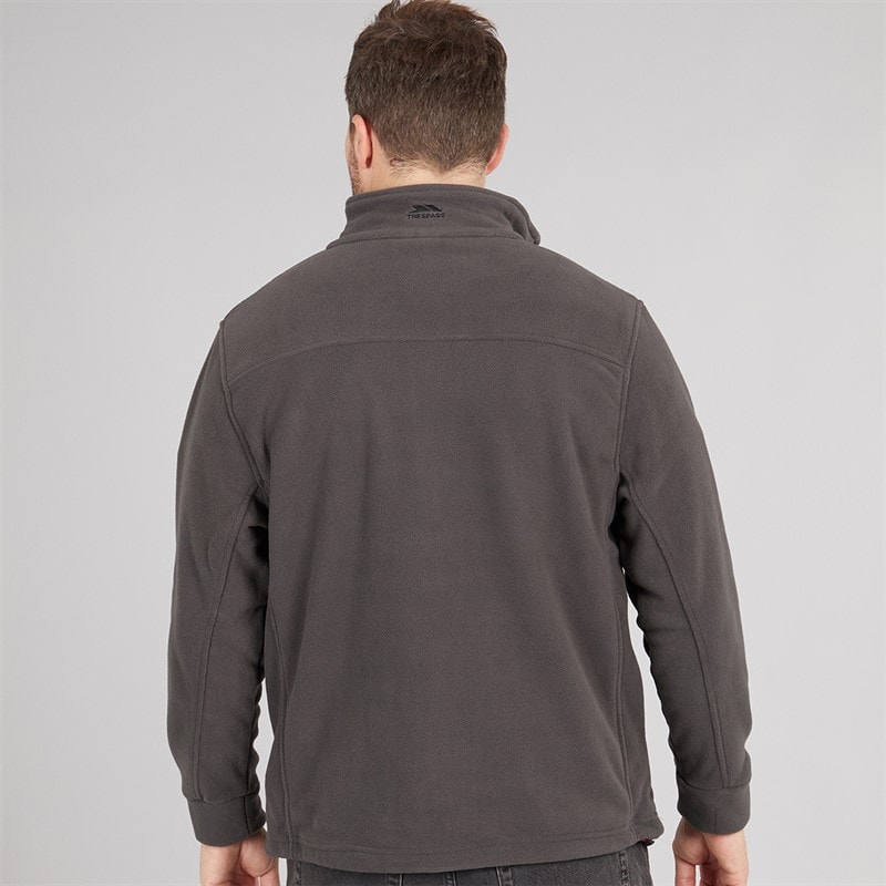 Trespass Mens Bernal Full Zip Fleece Jacket Carbon - Image 2