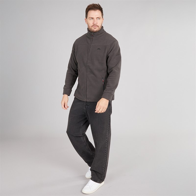 Trespass Mens Bernal Full Zip Fleece Jacket Carbon - Image 4