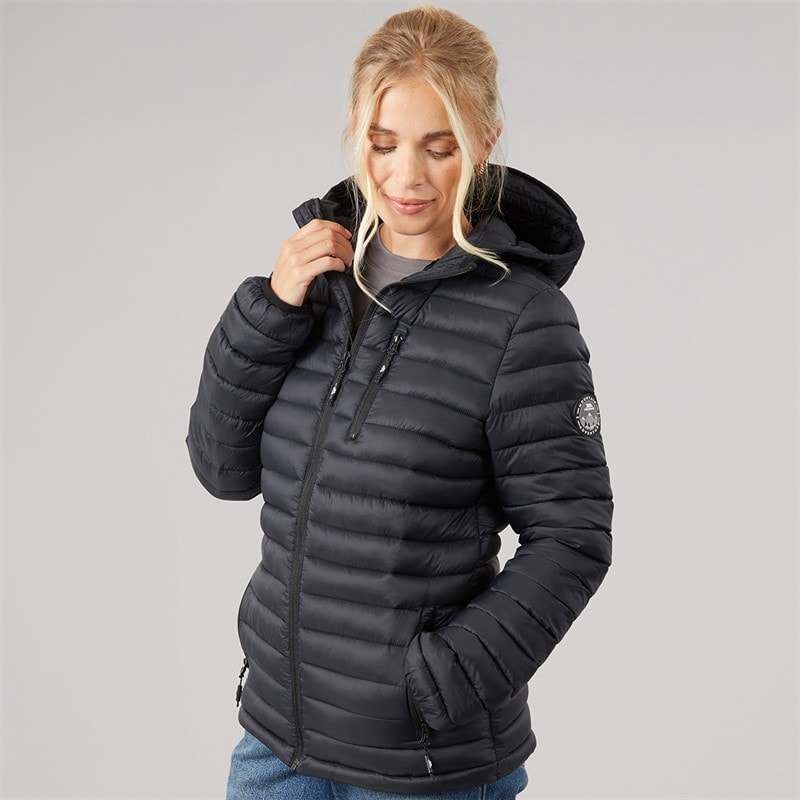 Trespass Womens Lenka 2 Padded Hooded Jacket Black/Black - Image 3