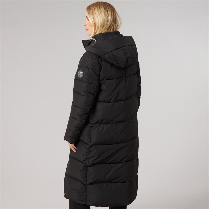 Trespass Womens Therese Waterproof Padded Long Jacket Black - Image 2