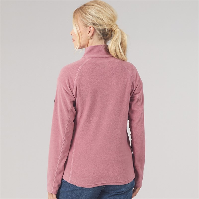 Trespass Womens Shiner 2 1/2 Zip Micro Fleece Faded Rose - Image 2