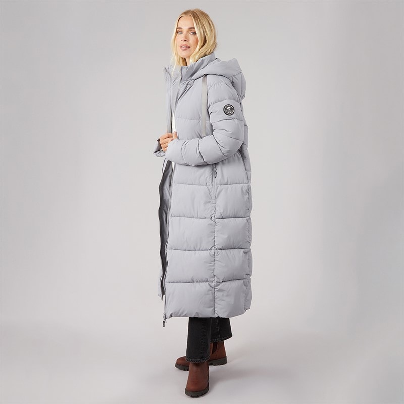 Trespass Womens Therese Waterproof Padded Long Jacket Platinum - Image 4