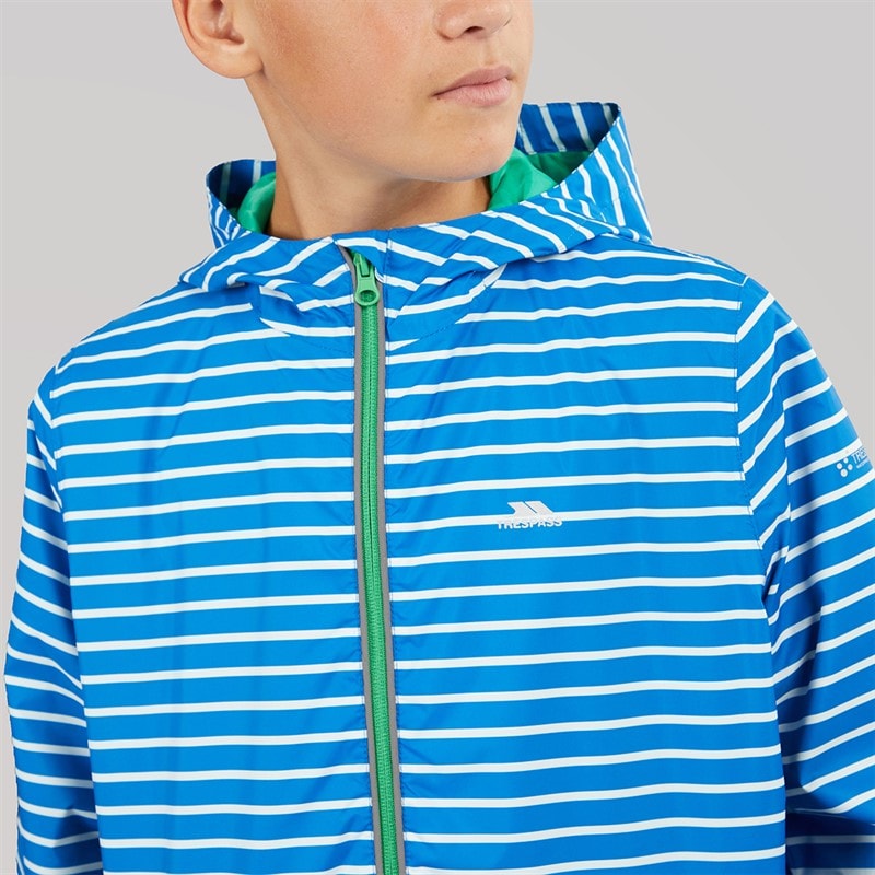 Trespass Boys Kinley Waterproof Jacket And Trousers Set Navy - Image 3
