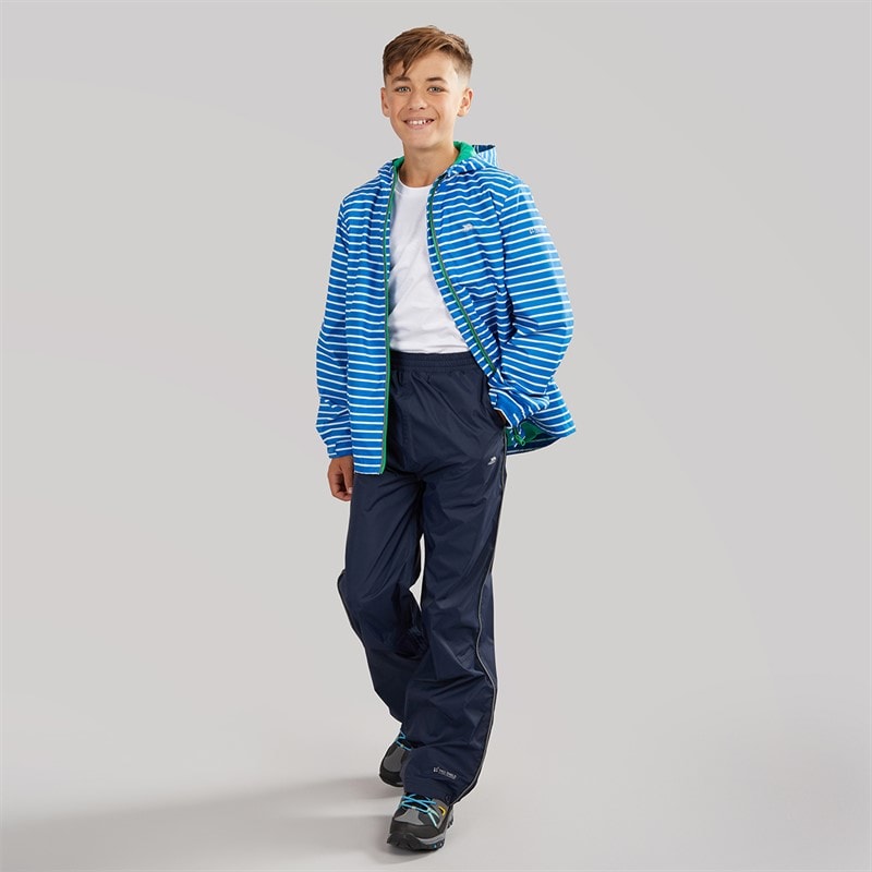 Trespass Boys Kinley Waterproof Jacket And Trousers Set Navy - Image 4