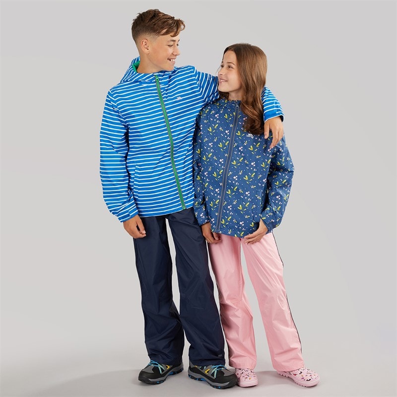 Trespass Boys Kinley Waterproof Jacket And Trousers Set Navy - Image 5
