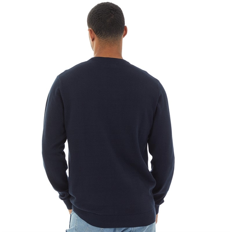 MCS Mens Crew Neck Ellison Knit Jumper Dark Sapphire - Image 2