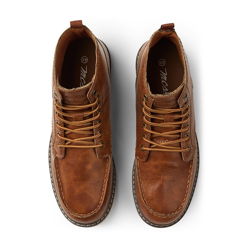 MCS Mens Boots Dark Camel - Image 2
