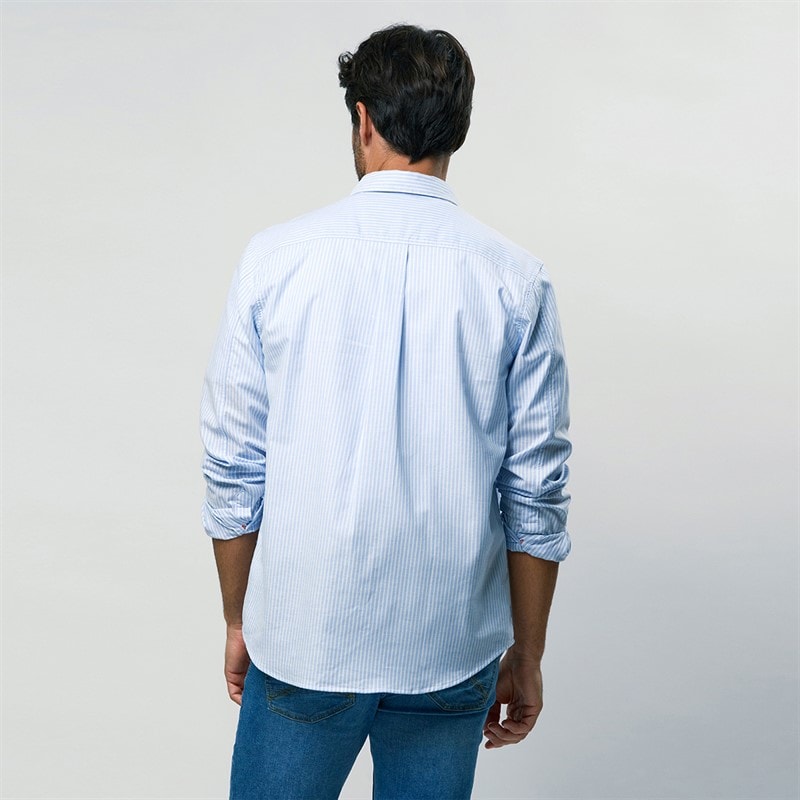 MCS Mens Greg Shirt Light Blue Stripe - Image 2