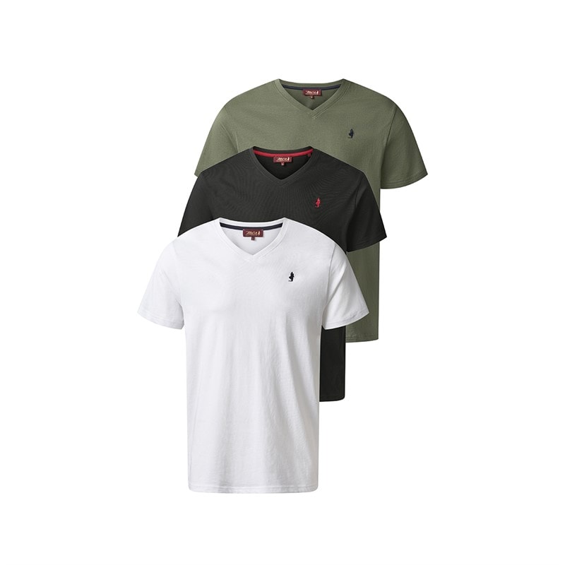 MCS Mens Texacana Three Pack T-Shirts Tapshoe/Beetle/White - Image 1