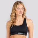 Reebok Womens Steffi Performance Sports Bra Top Black