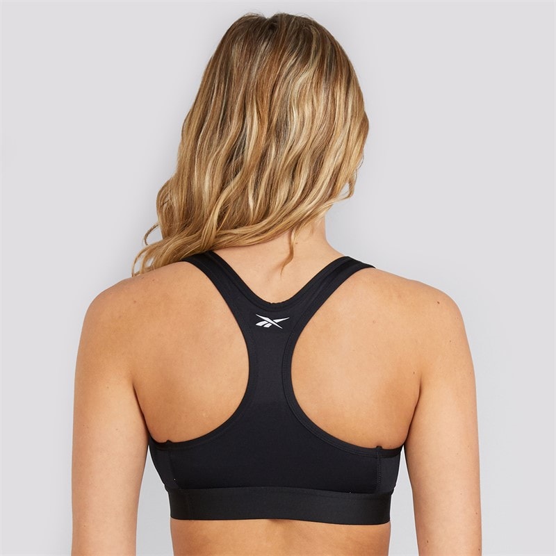 Reebok Womens Steffi Performance Sports Bra Top Black - Image 2