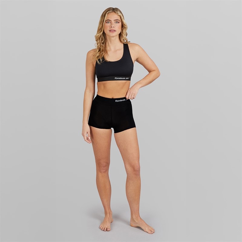 Reebok Womens Steffi Performance Sports Bra Top Black - Image 3