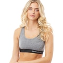 Reebok Womens Simone Performance Sports Bra Top Grey Marl