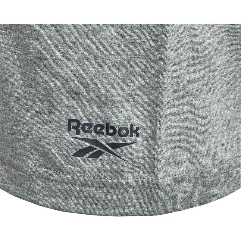 Reebok Mens Santo Three Pack T-Shirts Black/Grey Marl/White - Image 2
