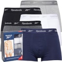 Reebok Mens Boyes Five Pack Trunks Black/White/Grey Marl/Navy/Charcoal Marl