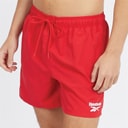 Reebok Mens Yale Swim Shorts Vector Red